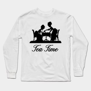 Tea Time Victorian Ladies Long Sleeve T-Shirt